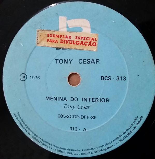 last ned album Tony Cesar - Menina Do Interior