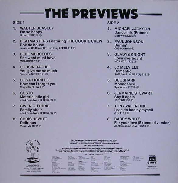 lataa albumi Various - January 88 Previews