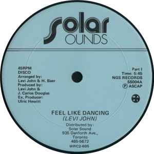 Levi John - Feel Like Dancing / Black Ivory album cover