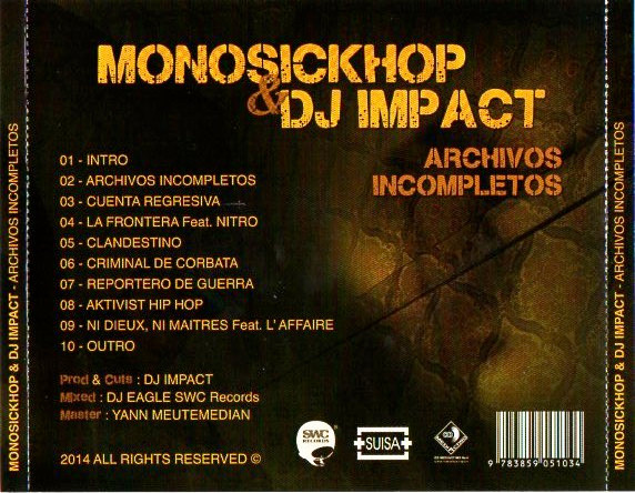 Album herunterladen Monosickhop & DJ Impact - Archivos Incompletos