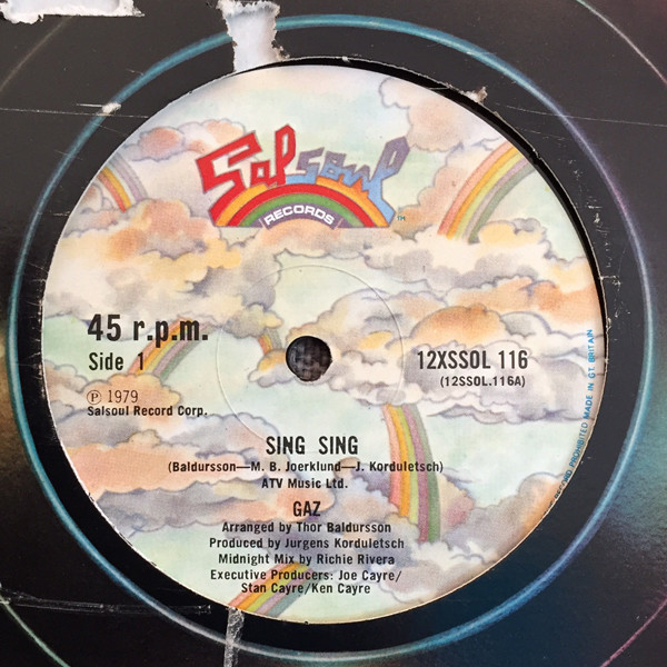 Gaz – Sing Sing (1978, Vinyl) - Discogs