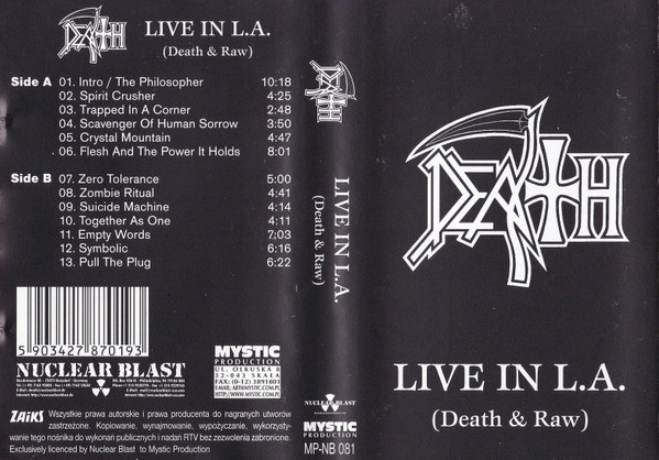 lataa albumi Download Death - Live In LA Death Raw album