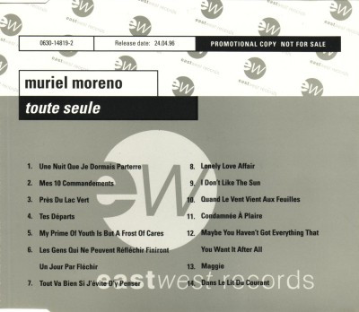 lataa albumi Muriel Moreno - Toute Seule