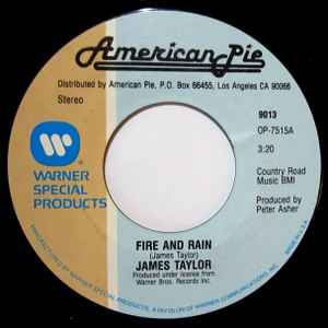 James Taylor (2) - Fire And Rain / Shower The People album cover