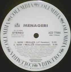 Menageri – Now I Realize (1993, Vinyl) - Discogs