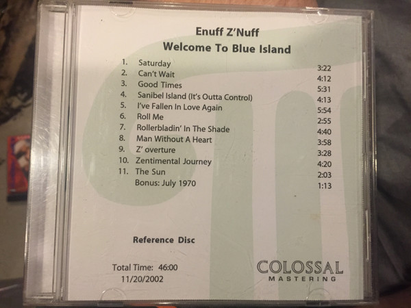 Enuff Z'nuff – Welcome To Blue Island (2002, CD) - Discogs