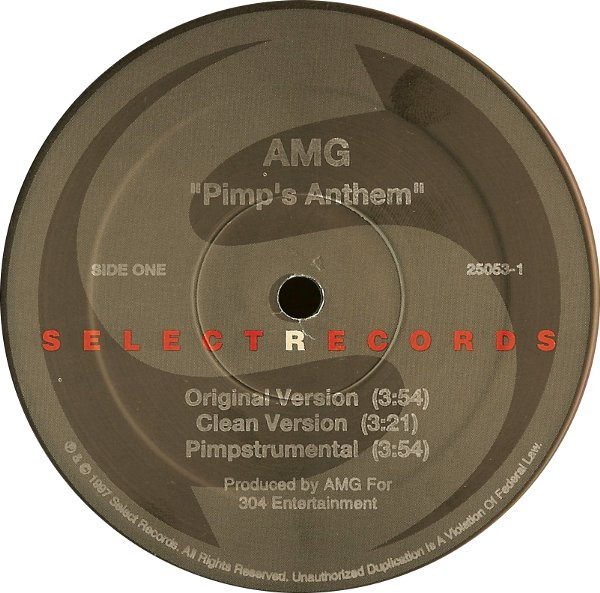 AMG – Pimp's Anthem (1997, Vinyl) - Discogs