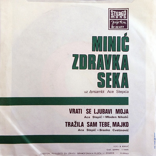 télécharger l'album Minić Zdravka Seka - Vrati Se Ljubavi Moja Tražila Sam Tebe Majko