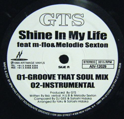 GTS Feat. m-flo & Melodie Sexton – Shine In My Life (1999, Vinyl