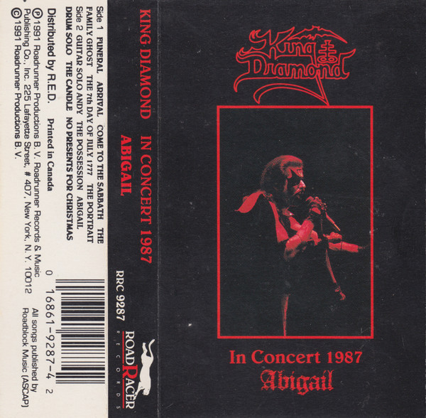 King Diamond – In Concert 1987 - Abigail (1991, Vinyl) - Discogs