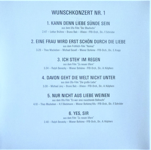 last ned album Zarah Leander - Wunschkonzert Nr 1