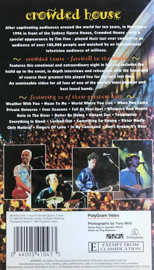 last ned album Crowded House - Farewell To The World Live At The Sydney Opera House November 96