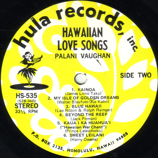 Album herunterladen Palani Vaughan - Hawaiian Love Songs