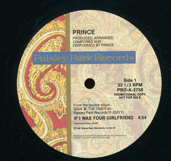 Prince – If I Was Your Girlfriend (1987, Special Collectors Pack 