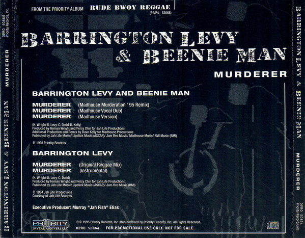 Barrington Levy & Beenie Man – Murderer (1995, Vinyl) - Discogs