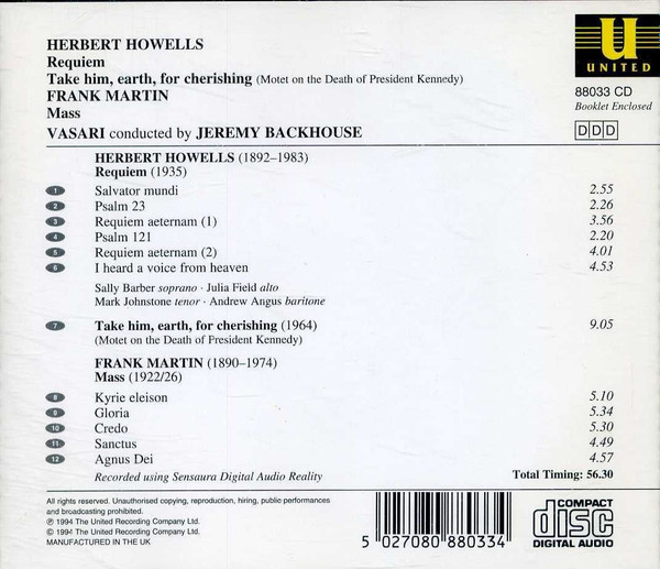 baixar álbum Herbert Howells, Frank Martin - Requiem Mass