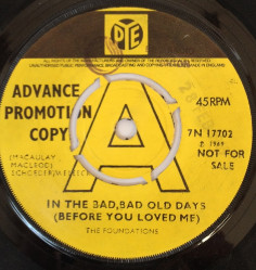 The Foundations – In The Bad, Bad Old Days (1969, Vinyl) - Discogs