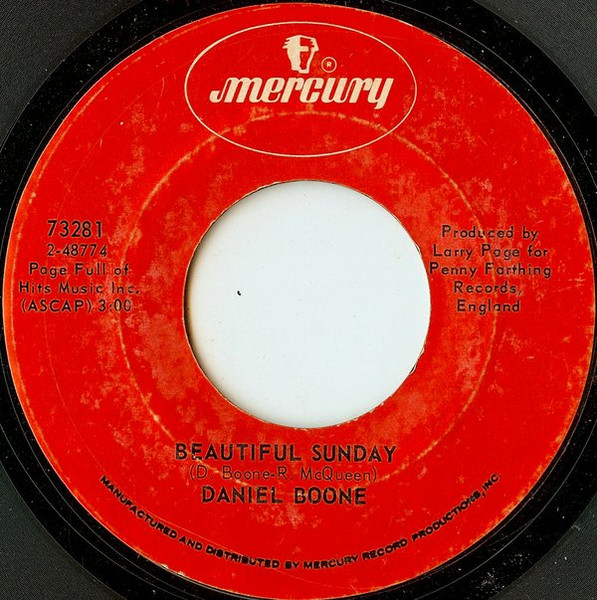 Daniel Boone – Beautiful Sunday (1972, Philips Pressing, Vinyl