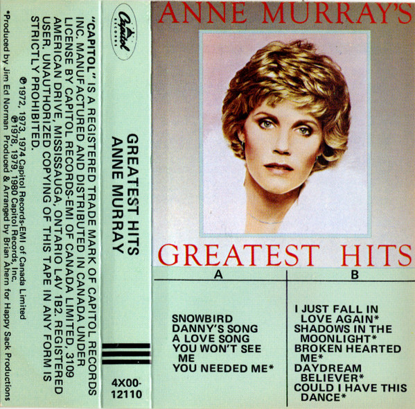 Anne Murray - Anne Murray's Greatest Hits | Capitol Records (4X00-12110) - 5