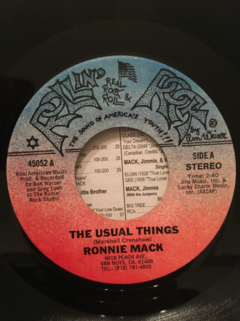 ladda ner album Ronnie Mack - The Usual Things