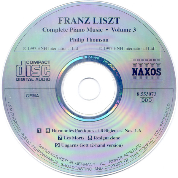 descargar álbum Liszt, Philip Thomson - Harmonies Poétiques Et Réligieuse Nos 1 6 Les Morts Resignazione Ungarns Gott