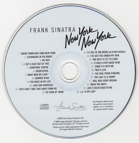 descargar álbum Frank Sinatra - New York New York His Greatest Hits