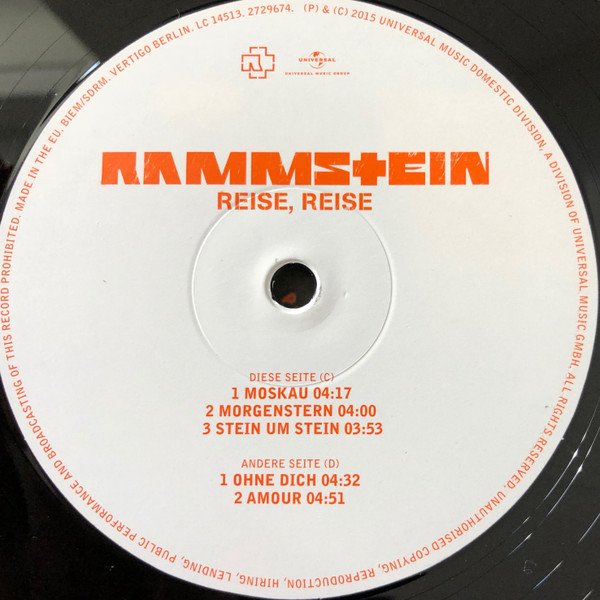 Rammstein – Reise, Reise (2017, 180g, Vinyl) - Discogs