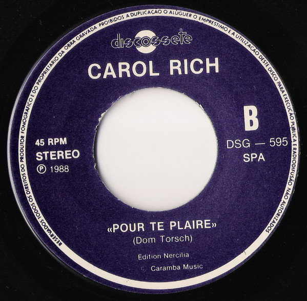 last ned album Carol Rich - Tu Veux Partir
