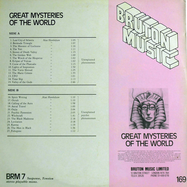 descargar álbum Alan Hawkshaw - Great Mysteries Of The World