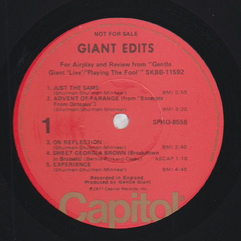 Gentle Giant – Playing The Fool (1977, Vinyl) - Discogs