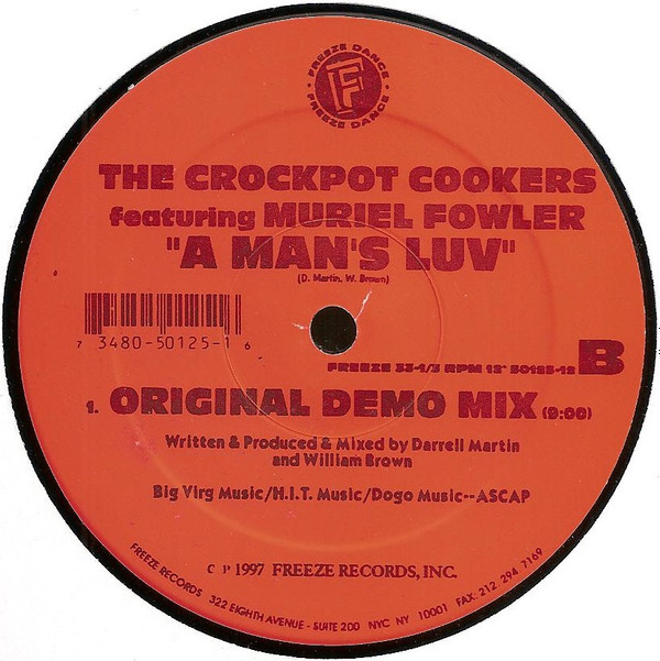 ladda ner album The Crockpot Cookers Presents Muriel Fowler - A Mans Luv