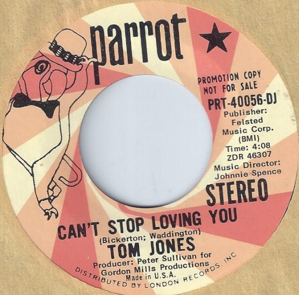 Tom Jones – Can't Stop Loving You (1970, Vinyl) - Discogs