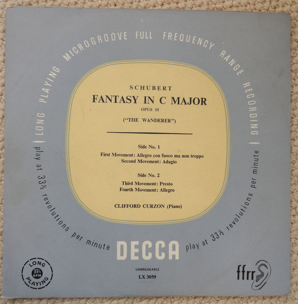 last ned album Clifford Curzon, Franz Schubert - Fantasy In C Major The Wanderer
