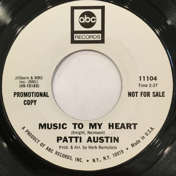 60sノーザン【Patti Austin・Music To My Heart】-