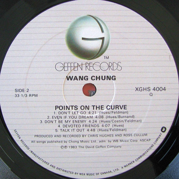 Wang Chung - Points On The Curve | Geffen Records (XGHS 4004) - 4