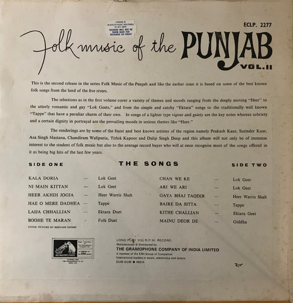 télécharger l'album Various - Folk Music Of The Punjab Vol II