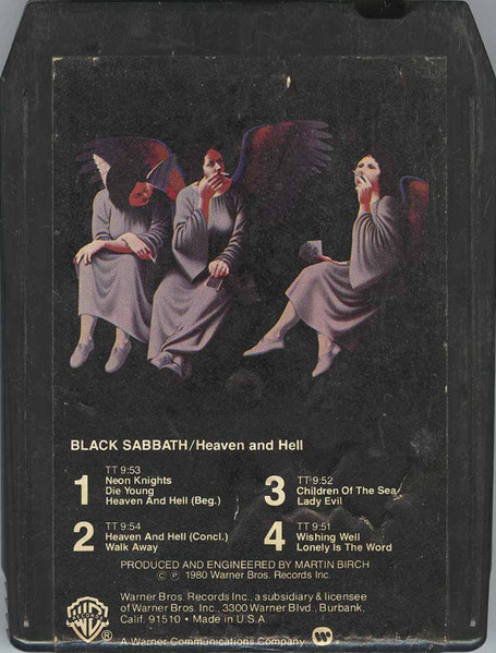 Black Sabbath – Heaven And Hell (1980, 8-Track Cartridge) - Discogs