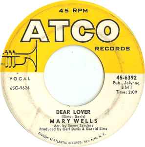 Mary Wells - Dear Lover / Can't You See (You're Losing Me)