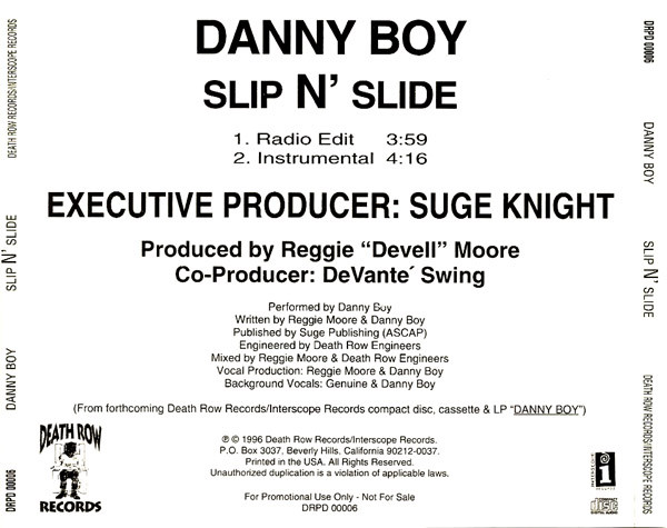 Danny Boy – Slip N' Slide (1996, CD) - Discogs