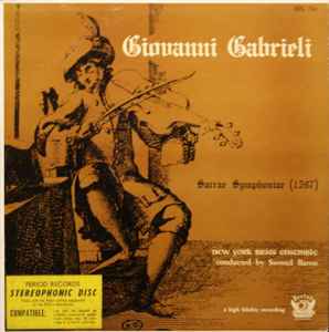 Giovanni Gabrieli, New York Brass Ensemble, Samuel Baron – Sacrae