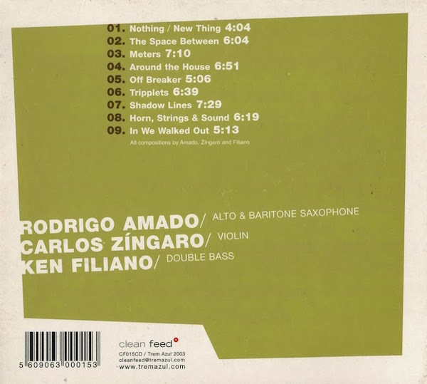 télécharger l'album Rodrigo Amado, Carlos Zíngaro, Ken Filiano - The Space Between