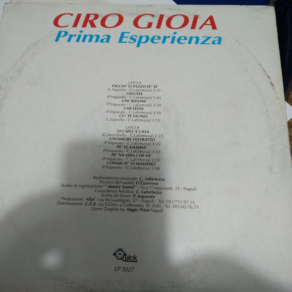 last ned album Ciro Gioia - Prima Esperienza