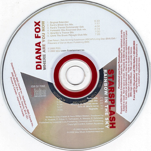 Diana Fox – Where Are You Now (2002, CD) - Discogs