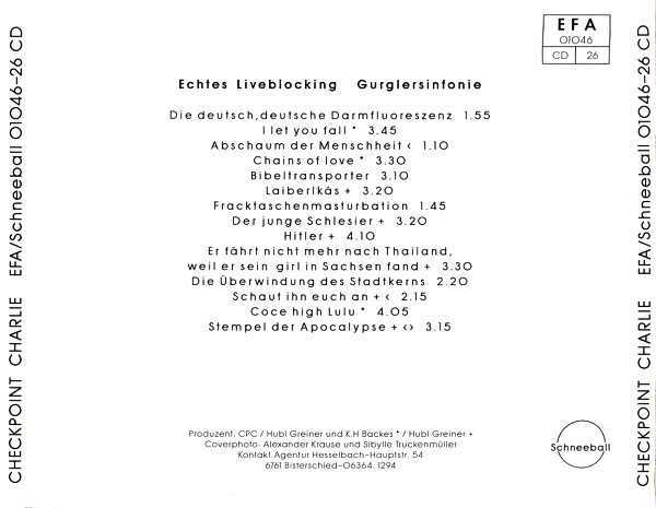 baixar álbum Checkpoint Charlie - Echtes Liveblocking Gurglersinfonie
