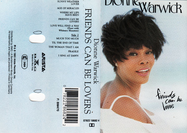 Dionne Warwick – Friends Can Be Lovers (1993, Cassette) - Discogs