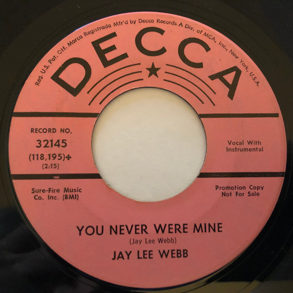 last ned album Jay Lee Webb - Bottle Turn Her Off You Never Were Mine