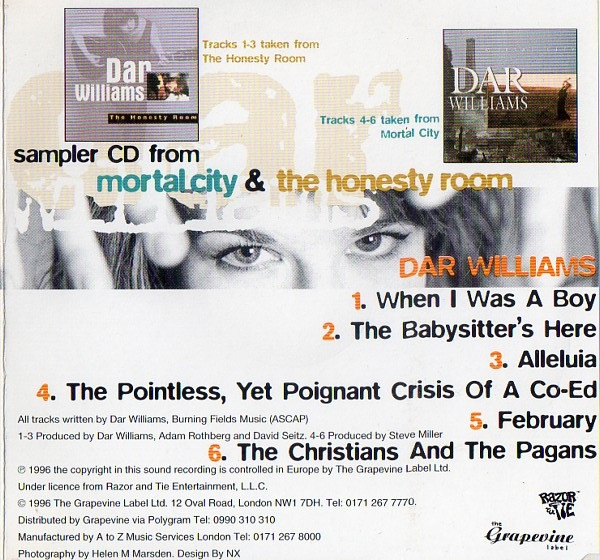 baixar álbum Dar Williams - Sampler Cd From Mortal City And The Honesty Room