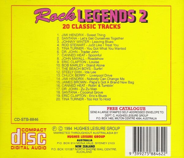 Album herunterladen Various - Rock Legends 2 20 Classic Tracks