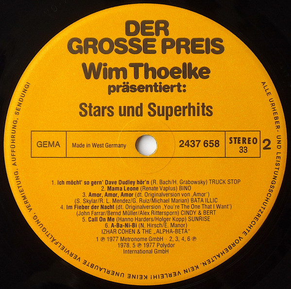 lataa albumi Various - Der Grosse Preis Wim Thoelke Präsentiert Stars Superhits