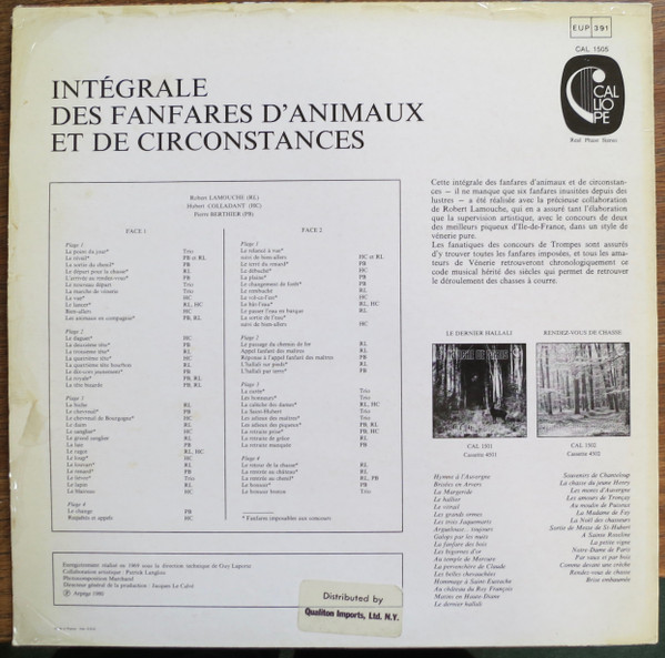 descargar álbum Robert Lamouche, Hubert Colladant, Pierre Berthier - Ceremonial De La Venerie Integral Des Fanfares DAnimaux Et De Circonstances